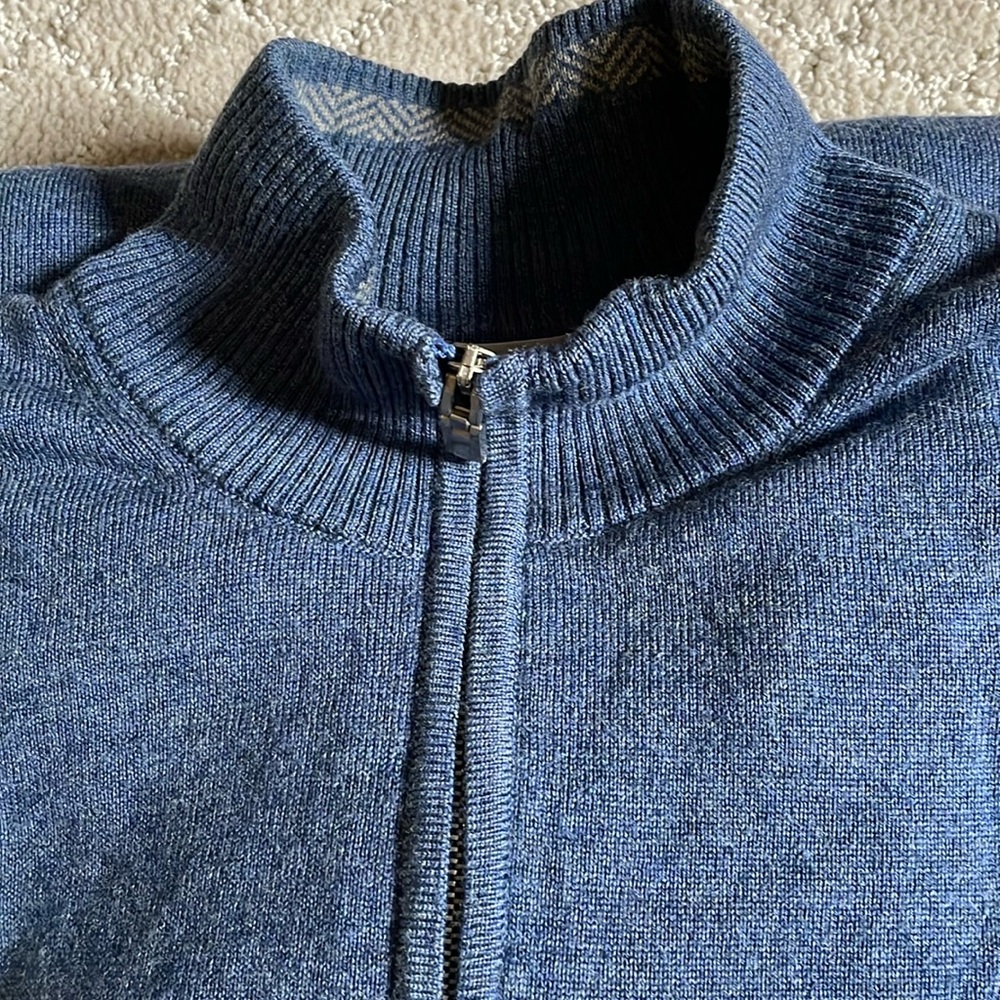 Zegna  Quarter Zip Sweater sz XL tall